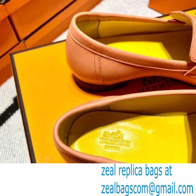 Hermes Leather royal Loafers with fringe pink/yellow - Click Image to Close