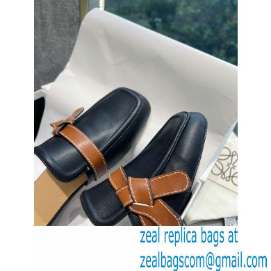 Loewe Gate flat mules in calfskin Black/Tan 2022