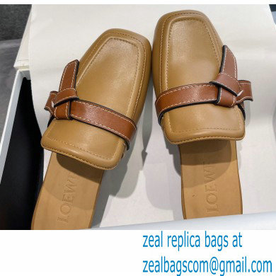 Loewe Gate flat mules in calfskin Brown/Tan 2022