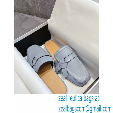 Loewe Gate flat mules in calfskin Gray Blue 2022