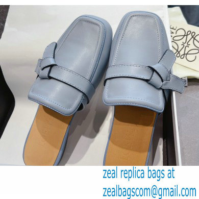 Loewe Gate flat mules in calfskin Gray Blue 2022