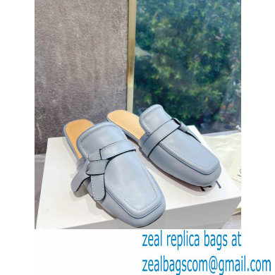 Loewe Gate flat mules in calfskin Gray Blue 2022