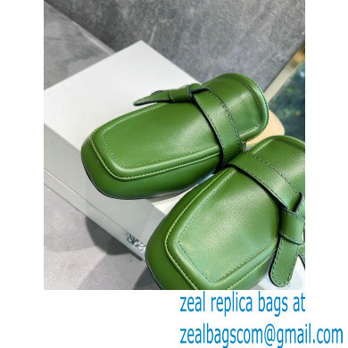 Loewe Gate flat mules in calfskin Green 2022