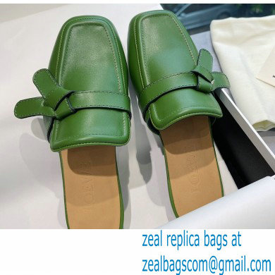 Loewe Gate flat mules in calfskin Green 2022