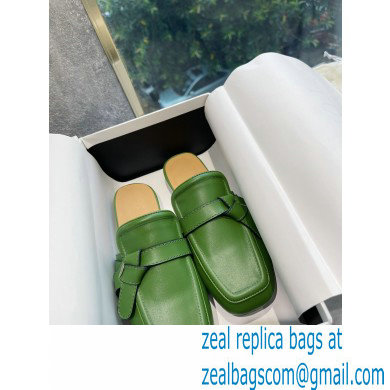 Loewe Gate flat mules in calfskin Green 2022 - Click Image to Close