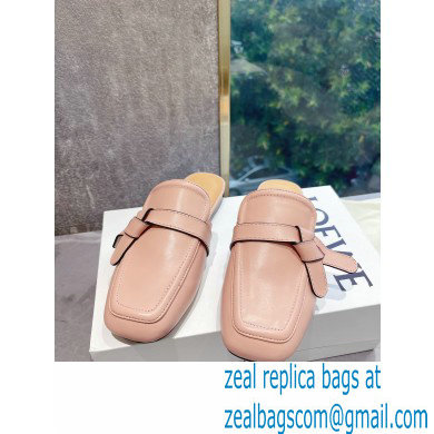 Loewe Gate flat mules in calfskin Nude Pink 2022 - Click Image to Close