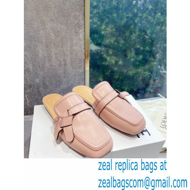 Loewe Gate flat mules in calfskin Nude Pink 2022 - Click Image to Close