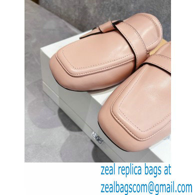 Loewe Gate flat mules in calfskin Nude Pink 2022 - Click Image to Close