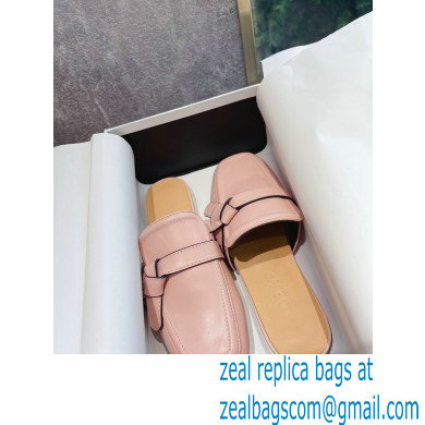 Loewe Gate flat mules in calfskin Nude Pink 2022 - Click Image to Close