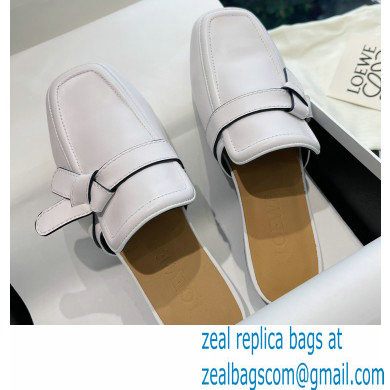 Loewe Gate flat mules in calfskin White 2022