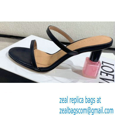 Loewe Nail polish sandals Black/Pink 2022