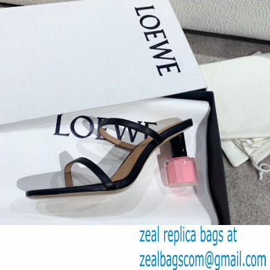 Loewe Nail polish sandals Black/Pink 2022