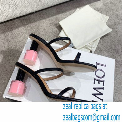 Loewe Nail polish sandals Black/Pink 2022