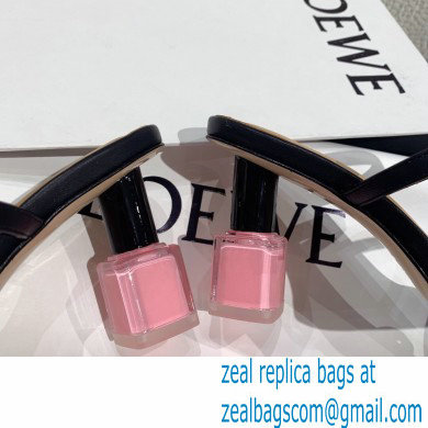 Loewe Nail polish sandals Black/Pink 2022