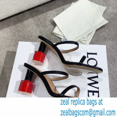 Loewe Nail polish sandals Black/Red 2022