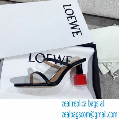 Loewe Nail polish sandals Black/Red 2022