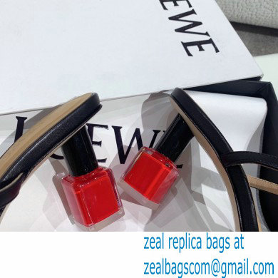 Loewe Nail polish sandals Black/Red 2022