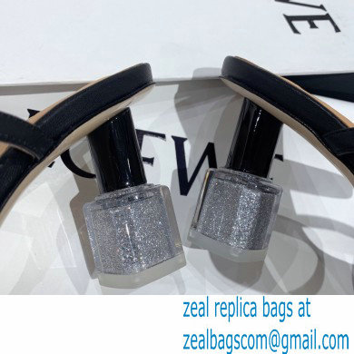 Loewe Nail polish sandals Black/Silver 2022