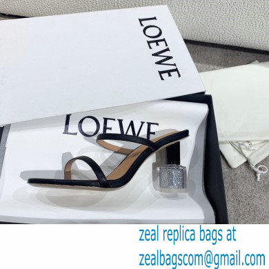 Loewe Nail polish sandals Black/Silver 2022