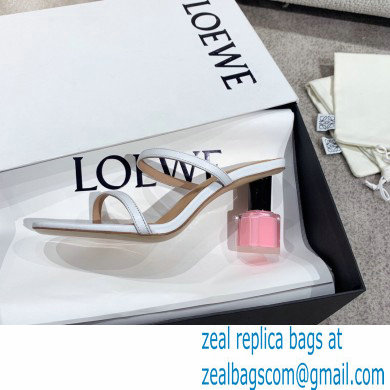 Loewe Nail polish sandals White/Pink 2022