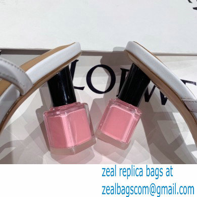 Loewe Nail polish sandals White/Pink 2022