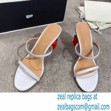 Loewe Nail polish sandals White/Red 2022
