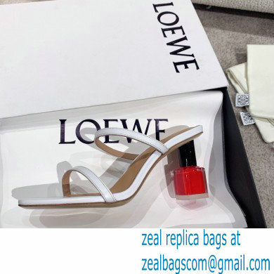 Loewe Nail polish sandals White/Red 2022