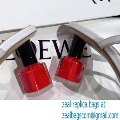 Loewe Nail polish sandals White/Red 2022