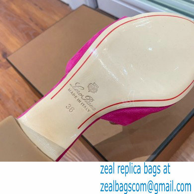 Loro Piana Heel 8cm Suede Goatskin Summer Charms Sandals Fuchsia - Click Image to Close