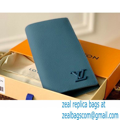 Louis Vuitton Aerogram leather Brazza Wallet Blue - Click Image to Close