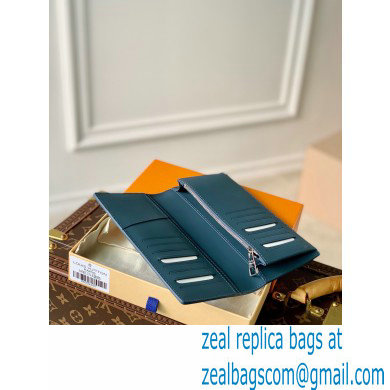 Louis Vuitton Aerogram leather Brazza Wallet Blue