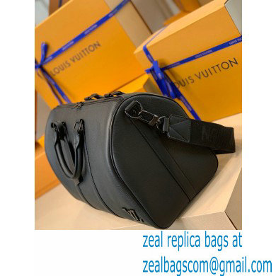 Louis Vuitton Aerogram leather Keepall Bandouliere 40 Bag M57088 Black - Click Image to Close