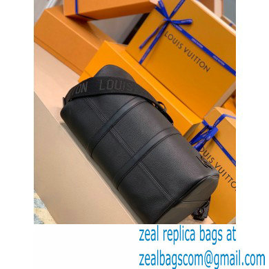 Louis Vuitton Aerogram leather Keepall Bandouliere 40 Bag M57088 Black