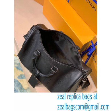 Louis Vuitton Aerogram leather Keepall Bandouliere 40 Bag M57088 Black - Click Image to Close