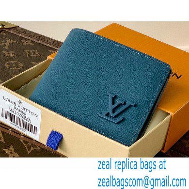 Louis Vuitton Aerogram leather Multiple Wallet Blue - Click Image to Close