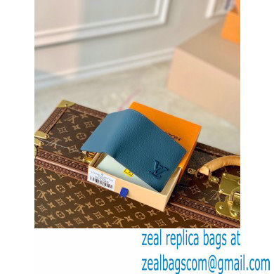 Louis Vuitton Aerogram leather Multiple Wallet Blue