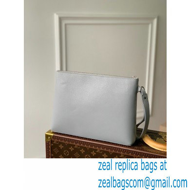 Louis Vuitton Aerogram leather Pochette Ipad Pouch Bag Gray