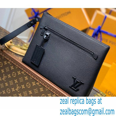 Louis Vuitton Aerogram leather Pochette Ipad Pouch Bag M69837 Black