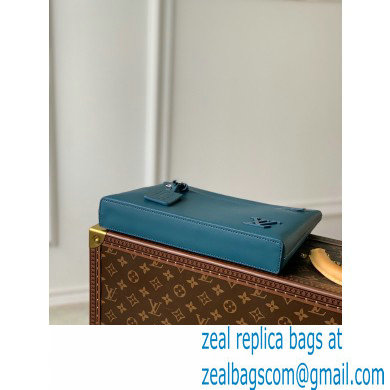 Louis Vuitton Aerogram leather Pochette Ipad Pouch Bag M81029 Blue