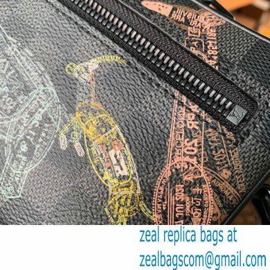 Louis Vuitton Damier Graphite canvas Mini Soft Trunk Bag wild animals print N45278