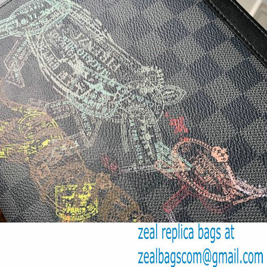 Louis Vuitton Damier Graphite canvas Pochette Voyage Mm Bag wild animals print N64605 - Click Image to Close