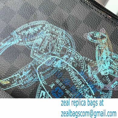 Louis Vuitton Damier Graphite canvas Trio Messenger Bag wild animals print N58040 - Click Image to Close