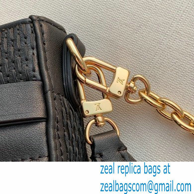 Louis Vuitton Damier Quilt lamb leather Pochette Troca Bag M59046 Black
