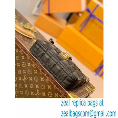 Louis Vuitton Damier Quilt lamb leather Pochette Troca Bag M59046 Black