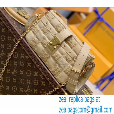 Louis Vuitton Damier Quilt lamb leather Pochette Troca Bag M59048 Beige