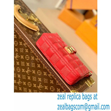 Louis Vuitton Damier Quilt lamb leather Pochette Troca Bag M59049 Pink