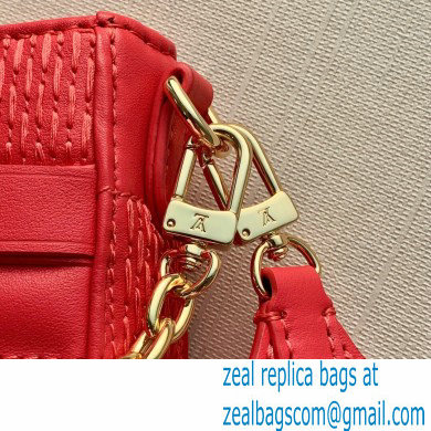 Louis Vuitton Damier Quilt lamb leather Pochette Troca Bag M59049 Pink