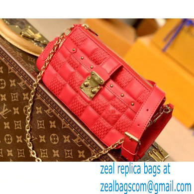 Louis Vuitton Damier Quilt lamb leather Pochette Troca Bag M59049 Pink