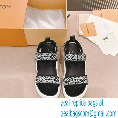 Louis Vuitton LV Archlight Flat Sandals Since 1854 jacquard textile Gray 2022