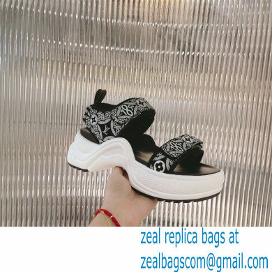 Louis Vuitton LV Archlight Flat Sandals Since 1854 jacquard textile Gray 2022 - Click Image to Close